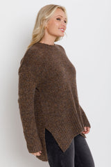 Sascha Knit Jumper - Choc Marle - The Self Styler
