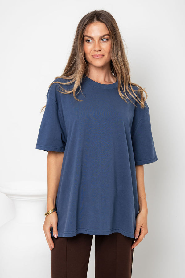 Sonny Relaxed-Fit Tee - Denim Blue - The Self Styler