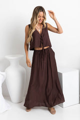 Luka Maxi Skirt - Chocolate - The Self Styler