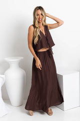 Luka Maxi Skirt - Chocolate - The Self Styler