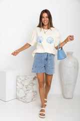 Mermaid Margarita Tee - Cream - The Self Styler