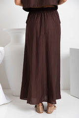 Luka Maxi Skirt - Chocolate - The Self Styler