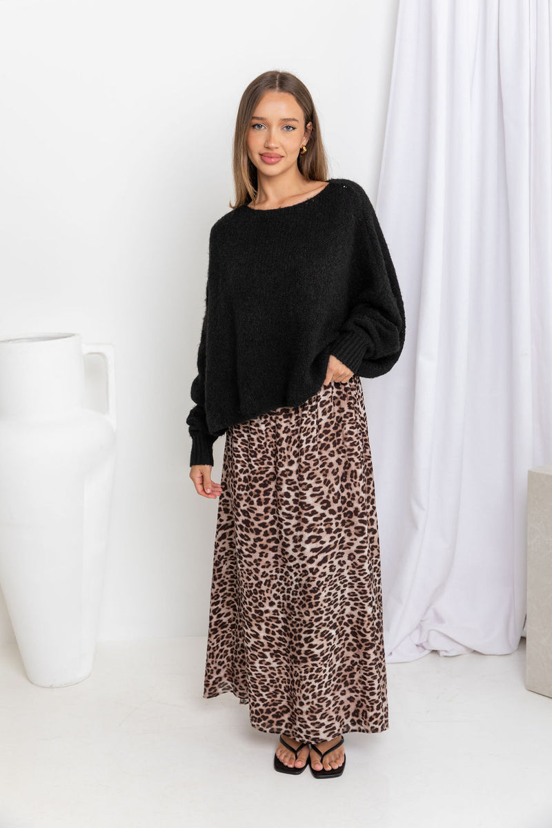 Tilly Knit Top - Black - The Self Styler