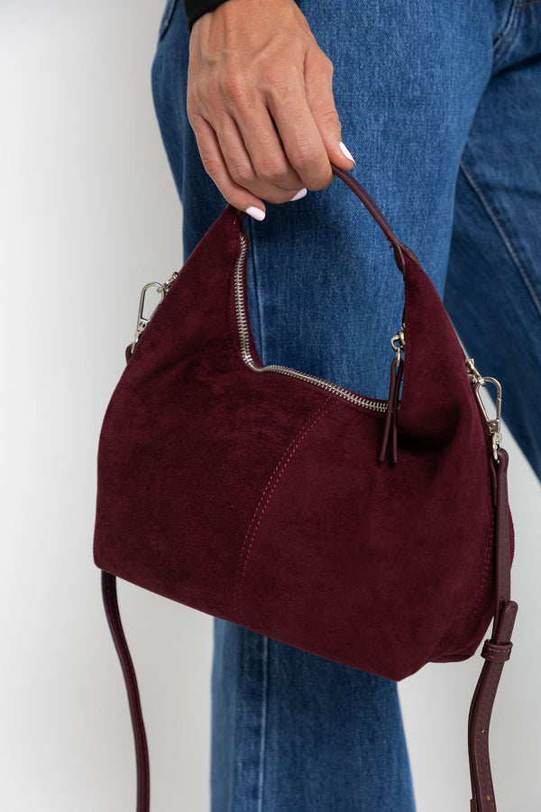 Luca Mini Suede Bag - Burgundy Wine