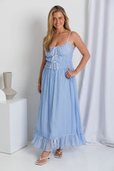 Olympia Maxi Dress - Light Blue - The Self Styler