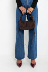 Luca Mini Suede Bag - Chocolate Brown - The Self Styler