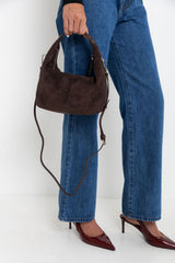 Luca Mini Suede Bag - Chocolate Brown - The Self Styler