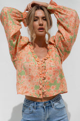 Marisol Top - Flores Print - Girl and the Sun - The Self Styler