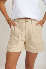 Byron Denim Shorts - Chai - The Self Styler