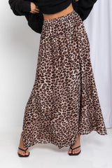 Caaden Maxi Skirt - Leopard Print - The Self Styler
