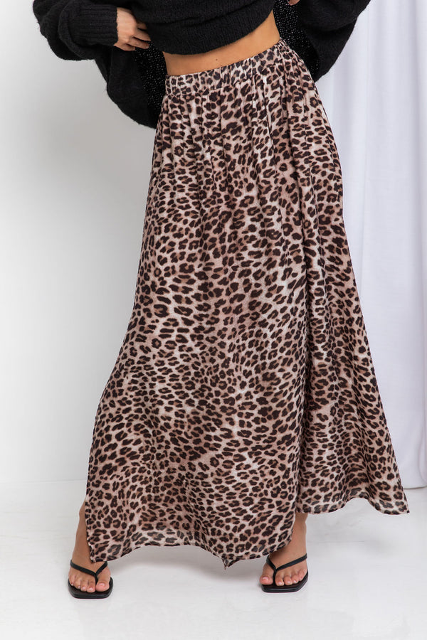 Caaden Maxi Skirt - Leopard Print - The Self Styler