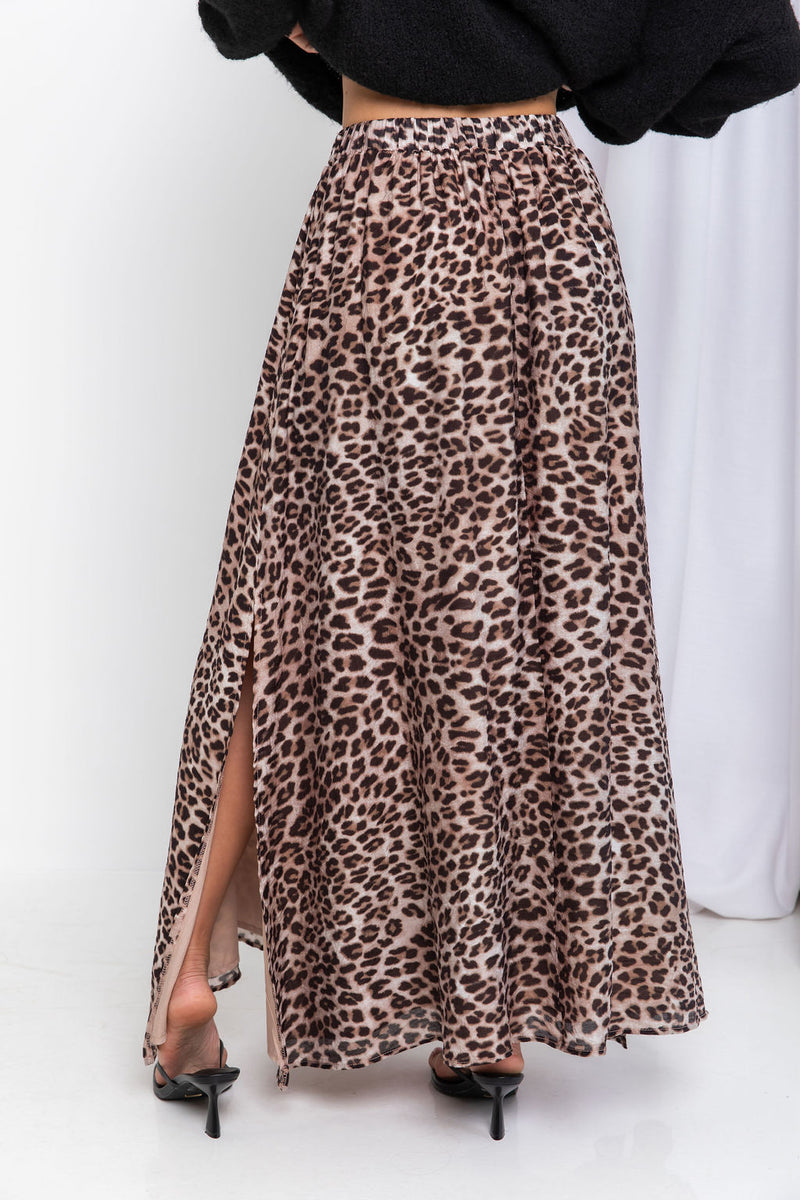 Caaden Maxi Skirt - Leopard Print - The Self Styler