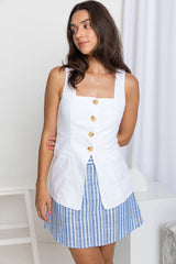 Arlo Skirt - Blue Stripe - The Self Styler