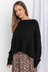 Tilly Knit Top - Black - The Self Styler