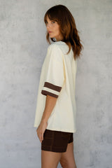 Blake Relaxed-Fit Stripe Tee - Yellow and Chocolate - The Self Styler