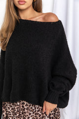 Tilly Knit Top - Black - The Self Styler