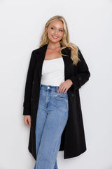 May Double Breasted Coat - Black - The Self Styler
