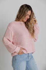 Tuscany Chunky Knit Jumper - Pink - The Self Styler