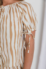Olive Top - Caramel Stripe - The Self Styler