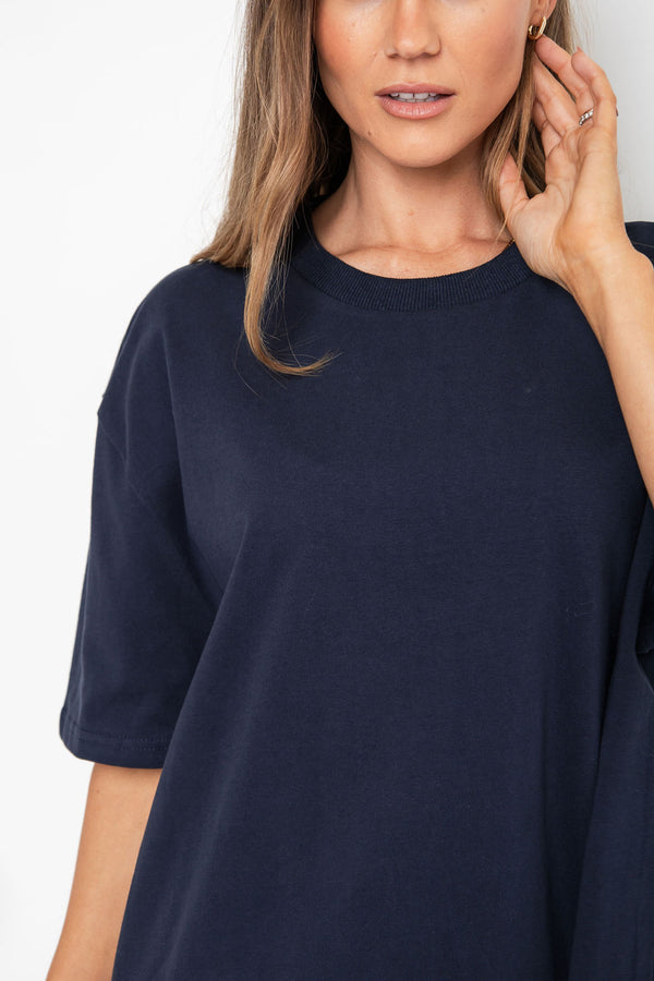 Sonny Relaxed-Fit Tee - Dark Navy - The Self Styler