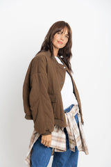 Finn Bomber Jacket - Deep Olive - The Self Styler