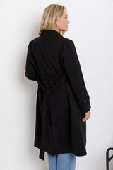 May Double Breasted Coat - Black - The Self Styler