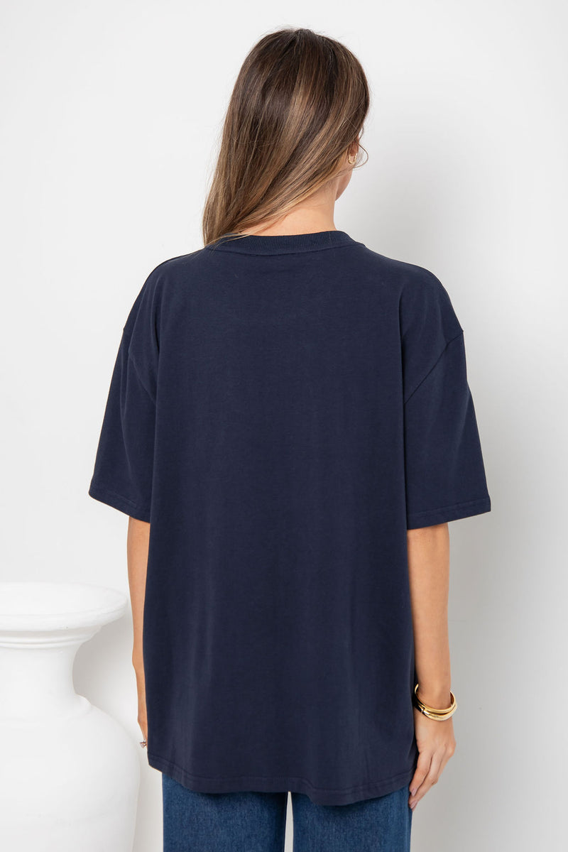 Sonny Relaxed-Fit Tee - Dark Navy - The Self Styler