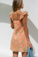 Juanita Mini Dress - Flores Print - Girl and the Sun - The Self Styler