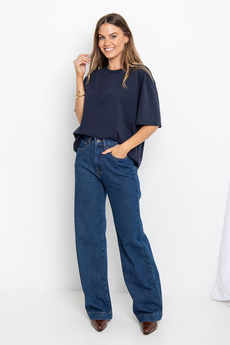 Sonny Relaxed-Fit Tee - Dark Navy - The Self Styler