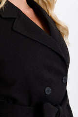 May Double Breasted Coat - Black - The Self Styler