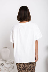 Zali Relaxed-Fit Graphic Tee - White - The Self Styler