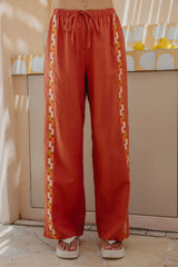 Lumi Linen Pants - Papaya - The Self Styler