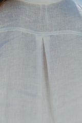 Ada Relaxed-Fit Linen Shirt - White - The Self Styler