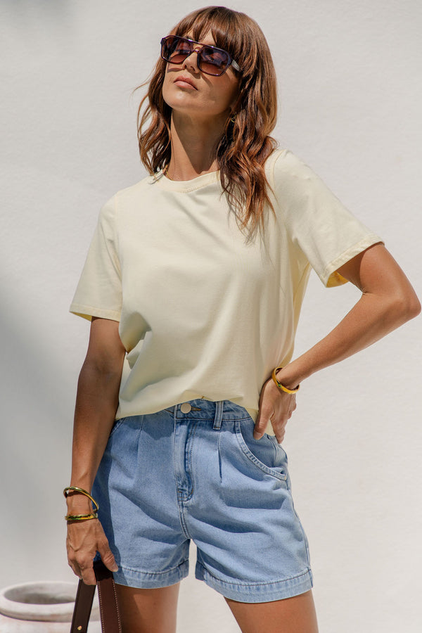 Baylee Basic Tee - Yellow