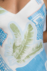 Zara Midi Dress - Palm Print - The Self Styler