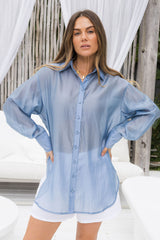 Ellody Shirt - Sheer Blue - The Self Styler