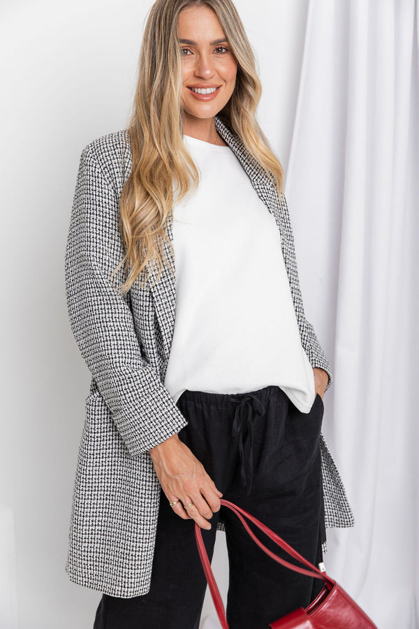 Valentina Coat - Black and White - The Self Styler