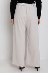 Rae Wide-Leg Pants - Stone - The Self Styler