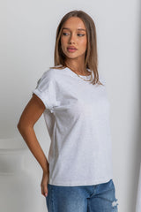 Rhodes Basic Tee - Grey Marle - The Self Styler