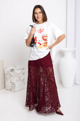 Zali Relaxed-Fit Graphic Tee - White - The Self Styler