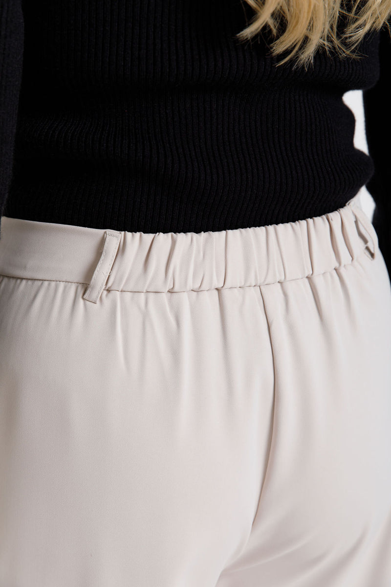 Rae Wide-Leg Pants - Stone - The Self Styler