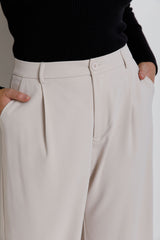 Rae Wide-Leg Pants - Stone - The Self Styler