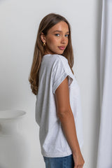 Rhodes Basic Tee - Grey Marle - The Self Styler
