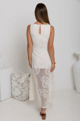 Charlotte Lace Maxi Dress - Cream - The Self Styler