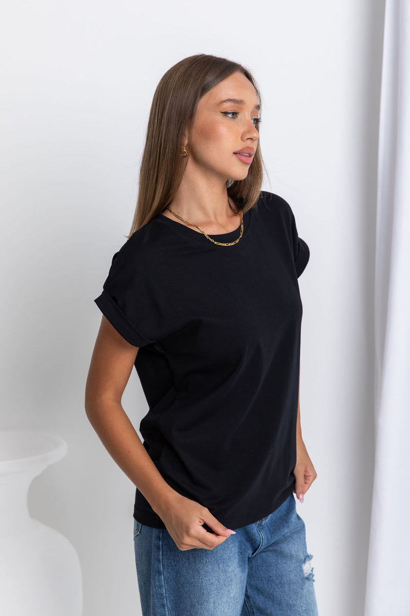 Rhodes Basic Tee - Black - The Self Styler