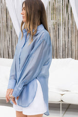 Ellody Shirt - Sheer Blue - The Self Styler
