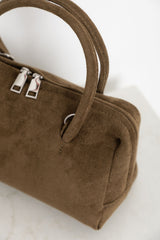 Tory Mini Suede Crossbody Bag - Olive - The Self Styler