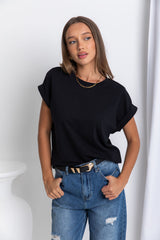 Rhodes Basic Tee - Black - The Self Styler