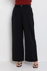 Rae Wide-Leg Pants - Black - The Self Styler