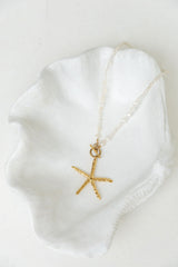 Aria Starfish Pearl Necklace - Gold - Suni and Sol - The Self Styler